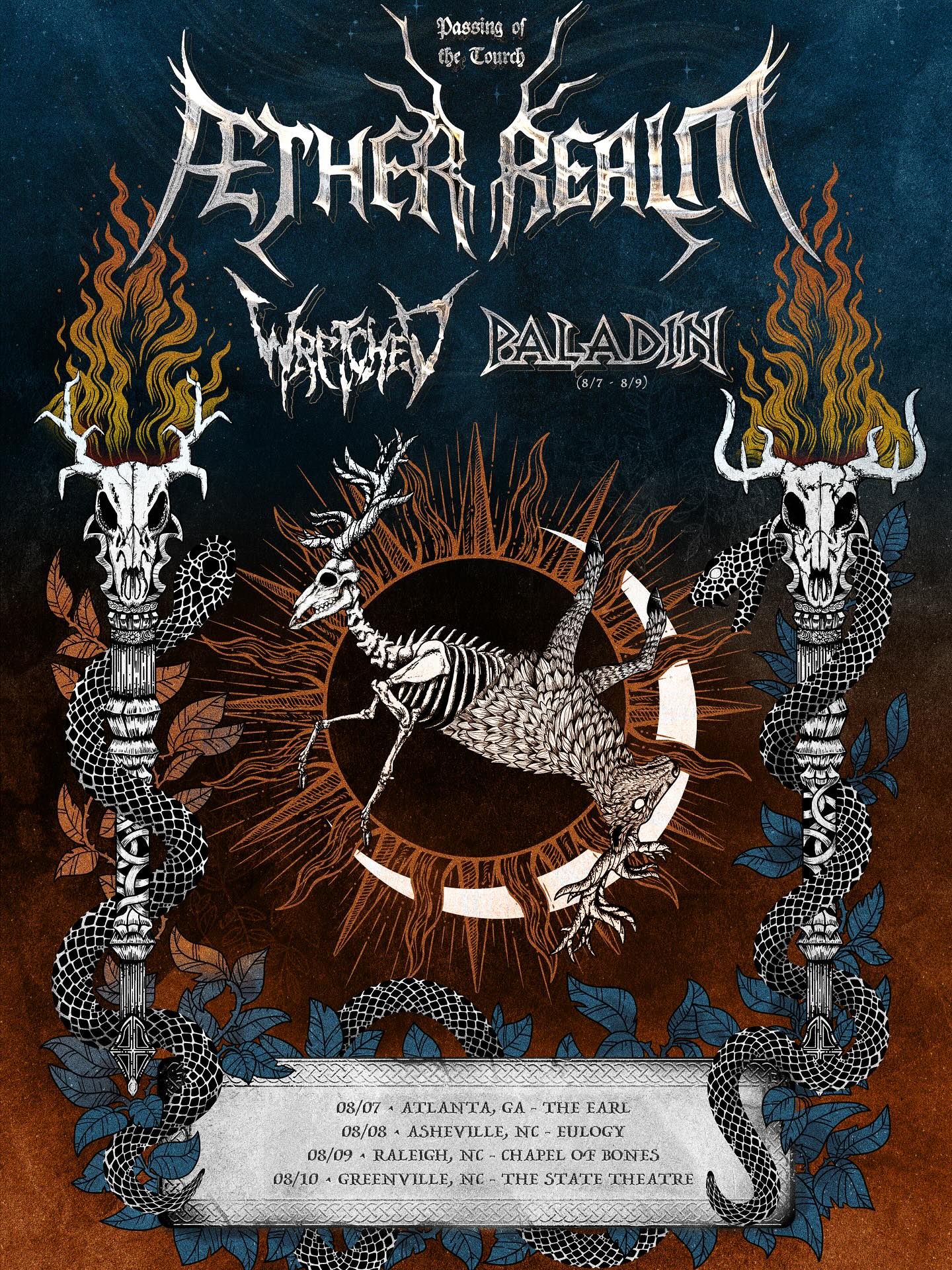 Aether Realm Passing of the Torch & May The Bridges We Burn Light The Way Tour Poster